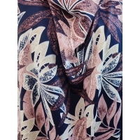 Bluzka z lejącym dekoltem typu woda - liście paproci